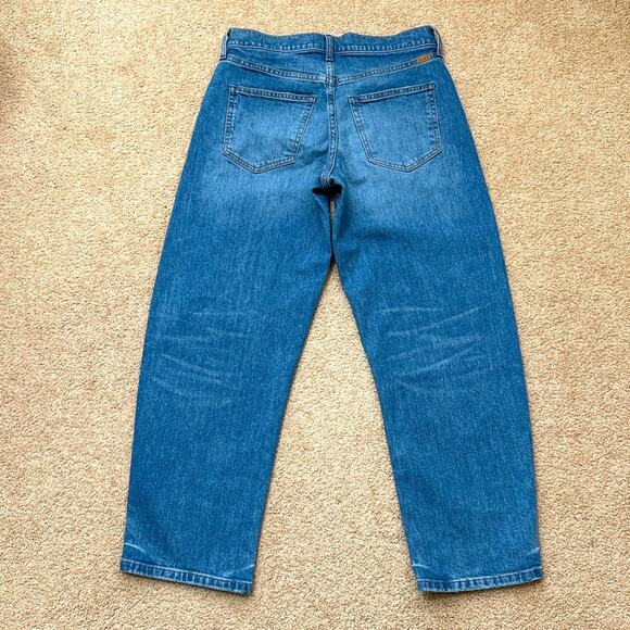 AYR The Knockout High Rise Relaxed Barrel Leg Medium Wash Jeans Size 27 - Picture 4 of 11